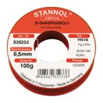 STANNOL tinol zica 0.5mm 100gr Sn60Pb39Cu1