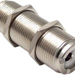Adapter UHF F/F L-45mm, navoj celom duzinom sa 2 matice za pricvrscenje na panel