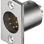 XLR Muški za ugradnju 5 pina 180°C
