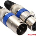 XLR 3-pin muski za kabal plavi prsten