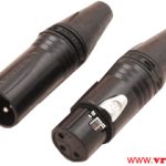 XLR 3-pin muski za kabal crni XLR-460
