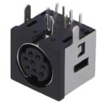 Mini DIN 8-pin zenski za PCB