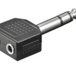Adapter 2 x 3.5 Stereo Ženski na 6.3 Stereo Muški
