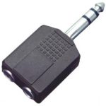Adapter 2 x 6.3 Stereo Ženski na 6.3 Stereo Muški