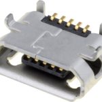 USB B Micro 5 pina Ženski za print montažu pod uglom