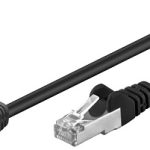 Patch kabl Cat5e 2met crni, 1 konektor ugaoni