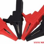 Krokodilka izolovana crvena za bananu 4mm 32A 1000V, L-83.5mm