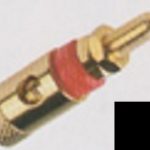 Buksna zvucnicka 4mm Cu-pozlata crna L-42mm