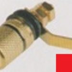 Buksna zvucnicka 4mm pozlata crvena L-30mm