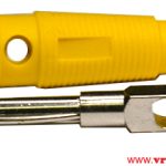 Banana 4mm nikolovana; gumirani uvodnik zuti