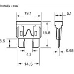 Auto osigurac BLADE 10A 32V crveni Daier