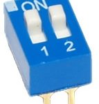 DIP prekidač 25mA/24Vdc 2 pol