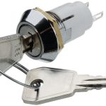 Bravica sa ravnim ključem (vadi se u oba polozaja) 2xU DPDT 90° 1A 115Vac/24Vdc, fi-12mm