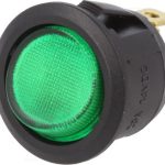 Prekidac 20A/14Vdc okrugli fi-20 zeleno svetlo