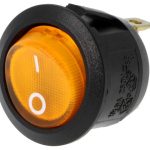 Prekidac 20A/14Vdc okrugli fi-20 narandzasti LED