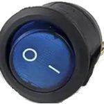 Prekidac 20A/14Vdc okrugli fi-20 plavi LED, Daier
