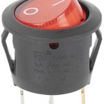 Prekidac 20A/14Vdc okrugli fi-20 crveni LED Daier