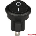 WIP prekidac 3A/250Vac On-Off SPST Crni Fi=15