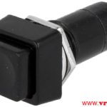TASTER CRNI Kvadratno dugme; 1A/250V fi-12