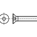 Vijak M5x30 Hex-3mm upustena glava